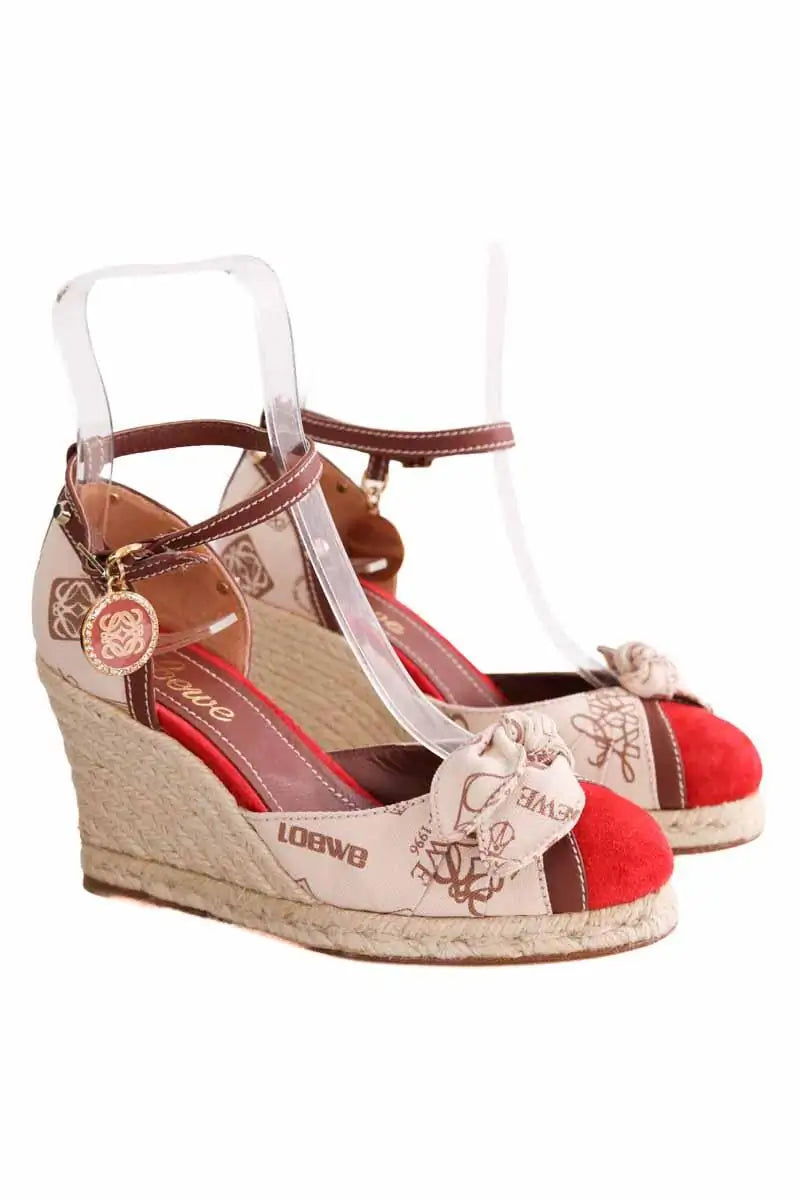 Sandales Loewe Beige en Tissu