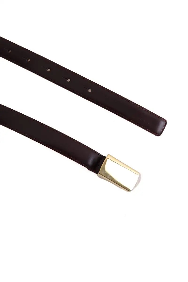 Ceinture Maison Boinet Bordeaux en Cuir