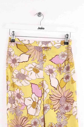 Pantalon droit Sandro Jaune en Synthétique