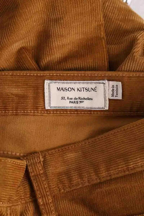 Pantalon droit Kitsuné Camel en Coton