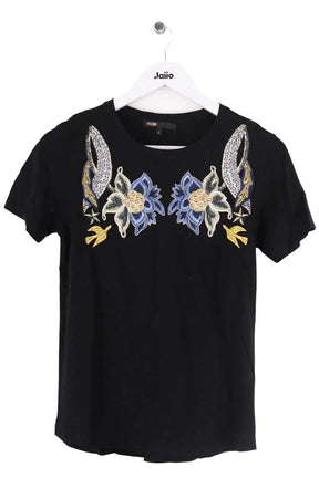 T-shirt Maje Noir en Coton, taille M - Seconde Main