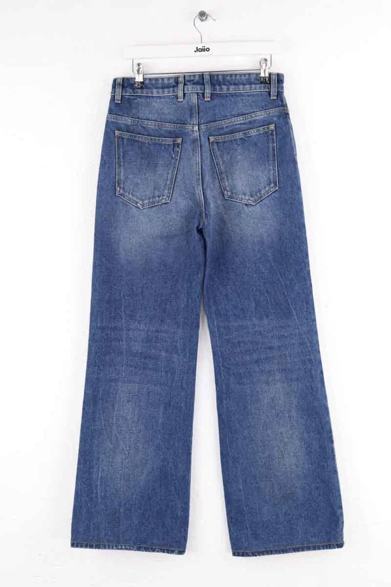Jean large Paco Rabanne Bleu en Coton