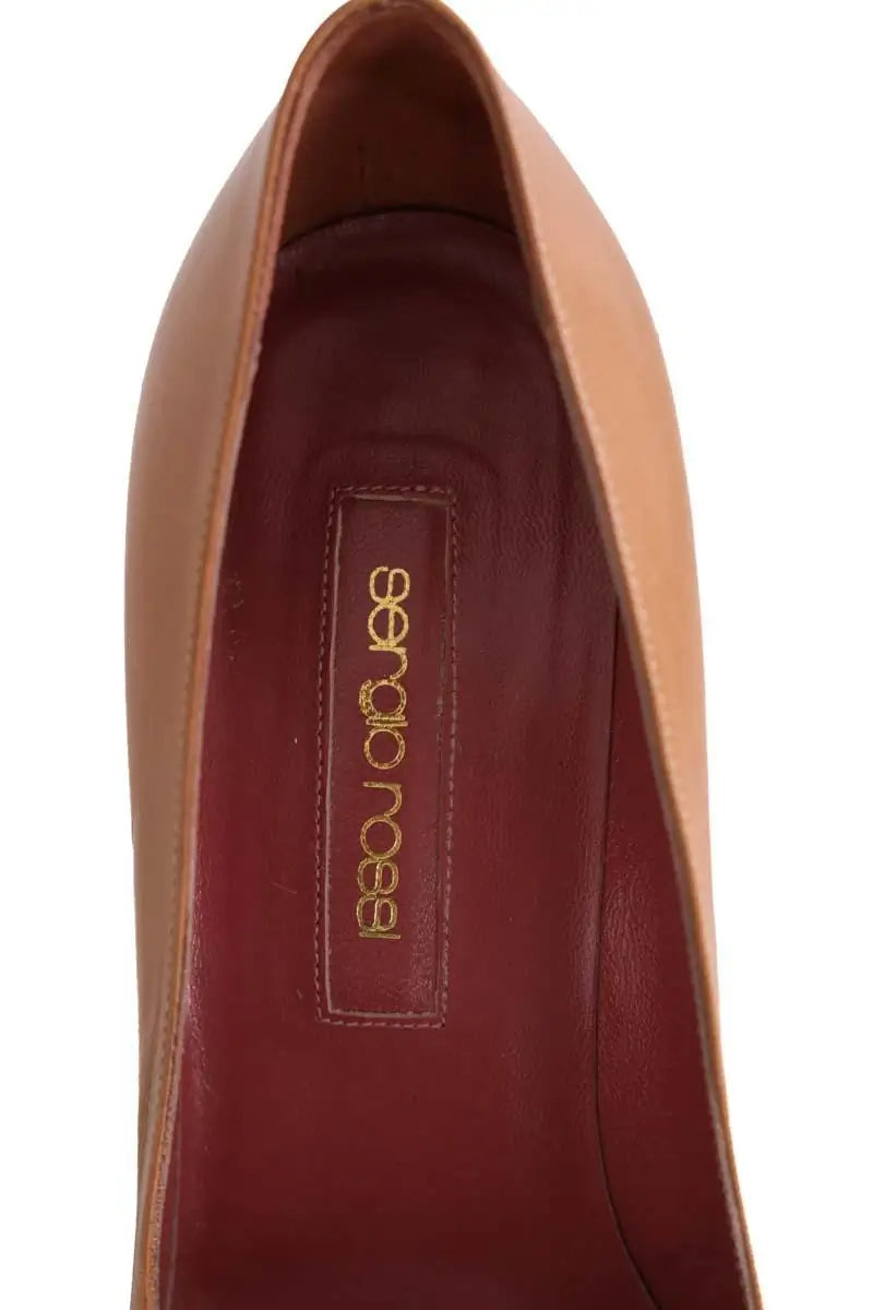Talons Sergio Rossi Camel en Cuir