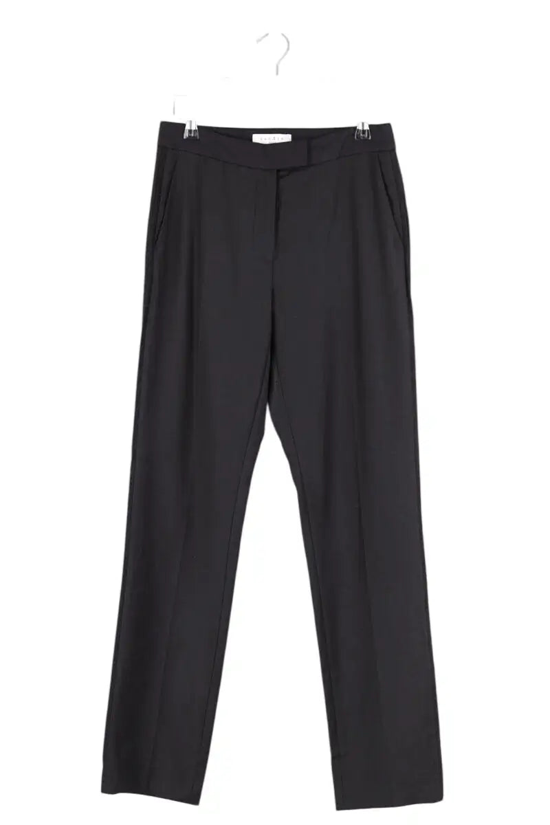 Pantalon droit Sandro Noir en Laine, taille S - Seconde Main