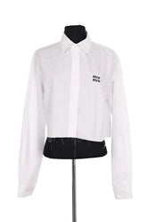 Chemise Miu Miu Blanc en Coton, taille S - Seconde Main