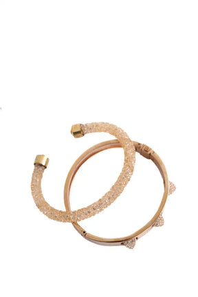 Duo de bracelets Swarovski Rose en Métal