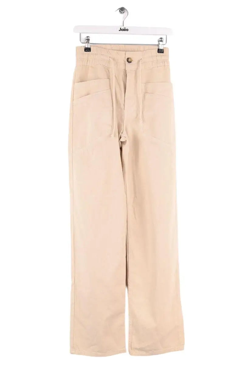 Pantalon droit Ba&Sh Ecru en Coton, taille XS - Seconde Main