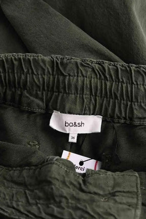 Pantalon droit Ba&Sh Kaki en Coton
