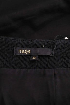 Mini jupe Maje Noir en Synthétique
