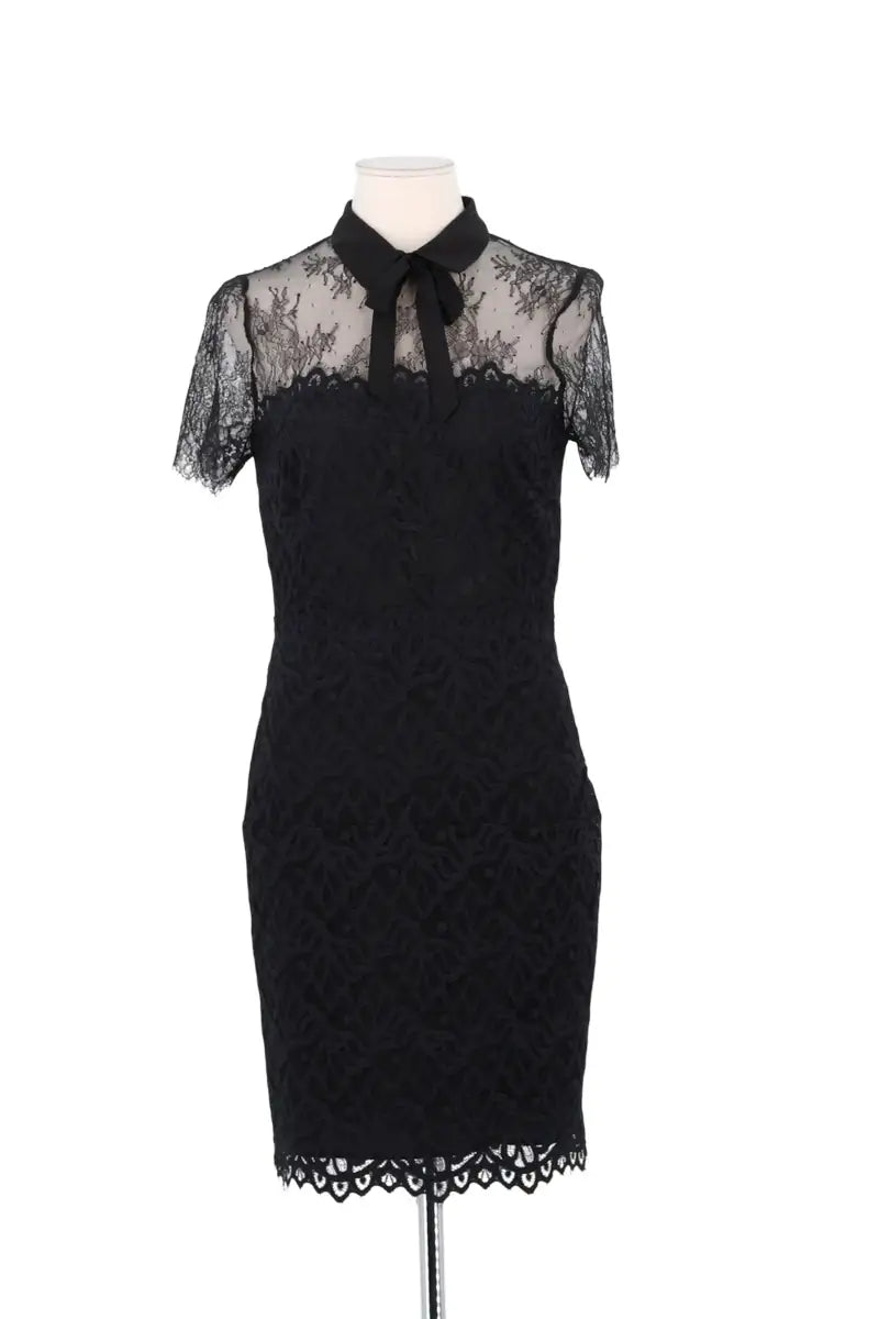 Robe Sandro Noir en Synthétique, taille M - Seconde Main