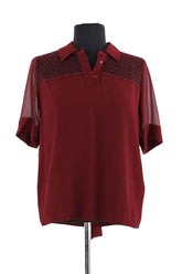Blouse Sandro Bordeaux en Synthétique, taille S - Seconde Main