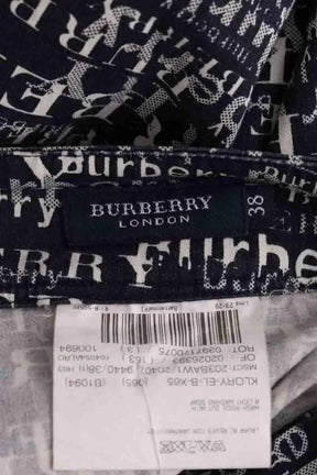 Pantalon droit Burberry Anthracite en Coton