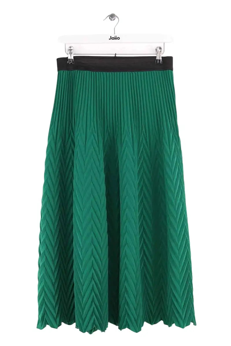 Jupe Maje Vert en Synthétique, taille L - Seconde Main