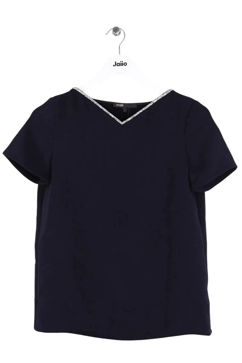 Top Maje Marine en Synthétique, taille XXS - Seconde Main