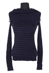 Pull Emporio Armani Marine en Viscose, taille L - Seconde Main