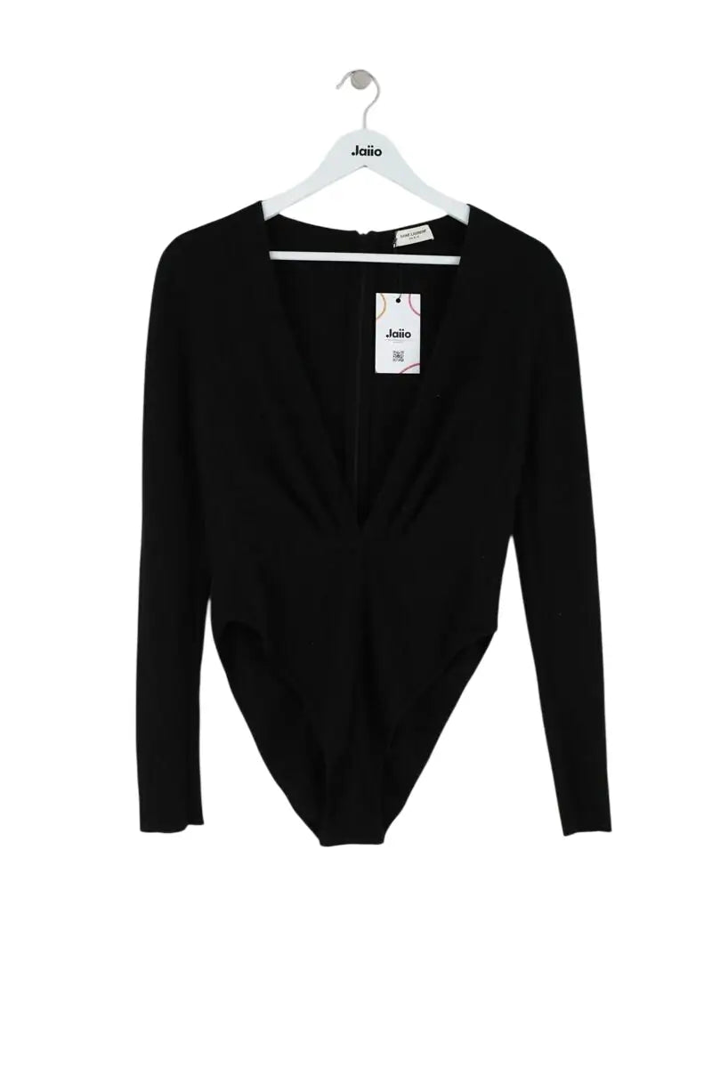 Body Saint Laurent Noir en Coton, taille S - Seconde Main