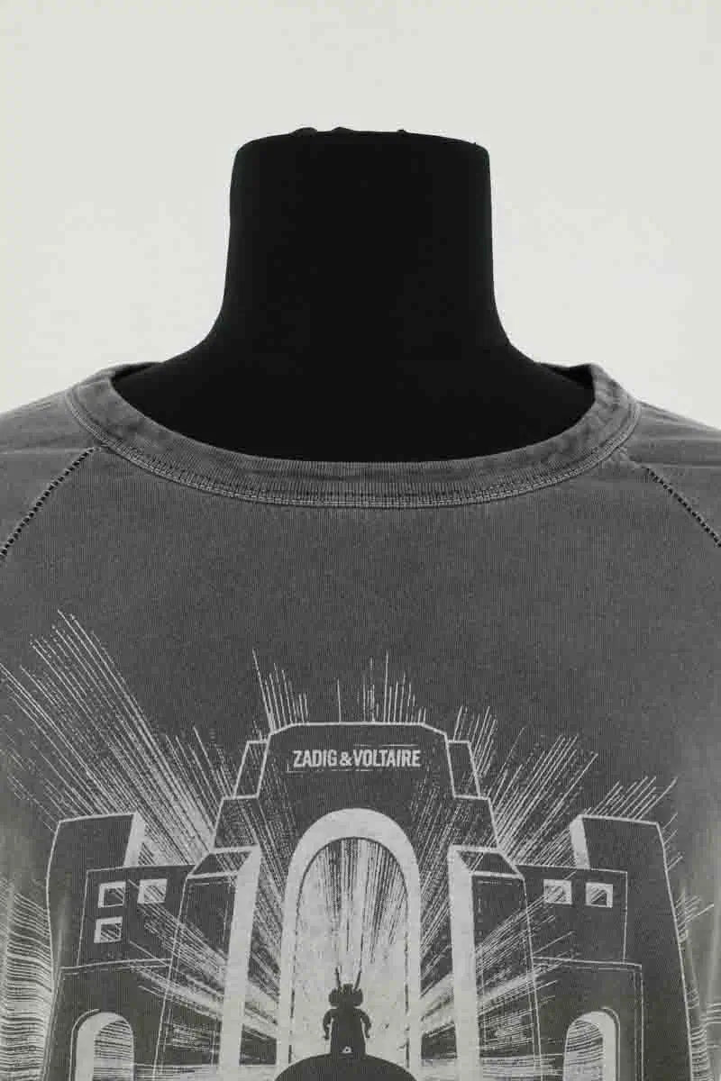T-shirt Zadig & Voltaire Gris en Coton
