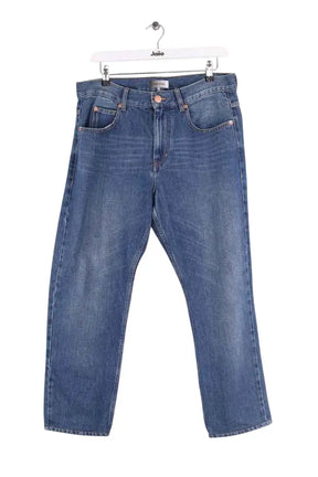 Jean droit Isabel Marant Bleu en Coton, taille M - Seconde Main