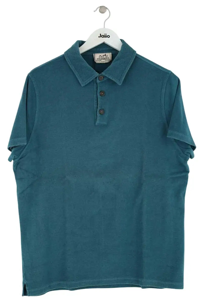 Polo Hermès Bleu en Coton, taille L - Seconde Main