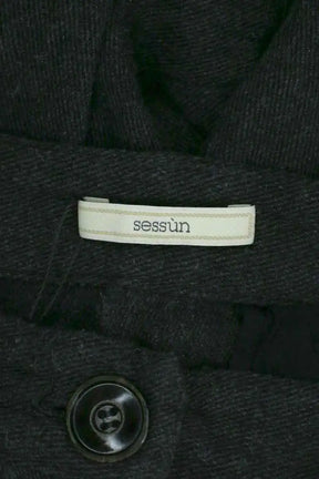 Pantalon droit Sessun Emile Noir en Viscose