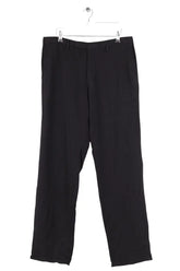 Pantalon droit Hugo Boss Noir en Laine, taille L - Seconde Main