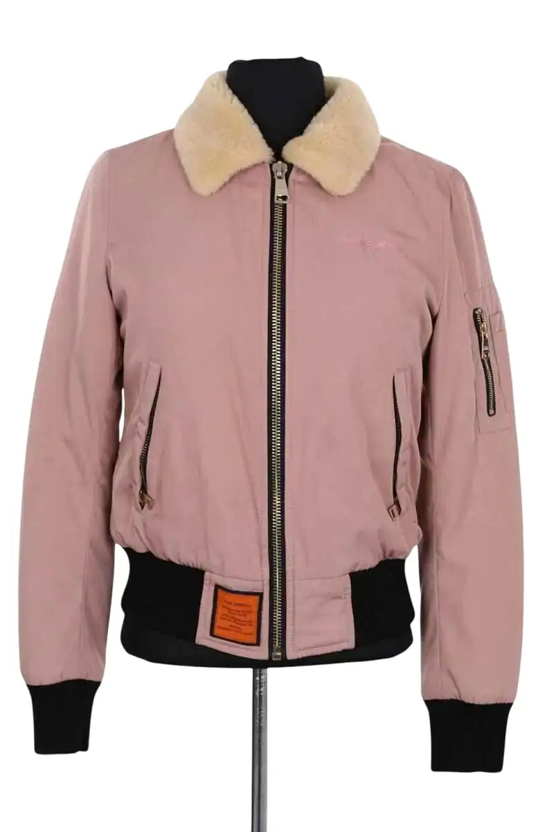 Blouson Bombers Rose en Synthétique, taille S - Seconde Main