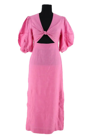 Robe Farm Rio Rose en Lin, taille XS - Seconde Main