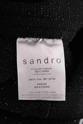 Legging Sandro Noir en Laine